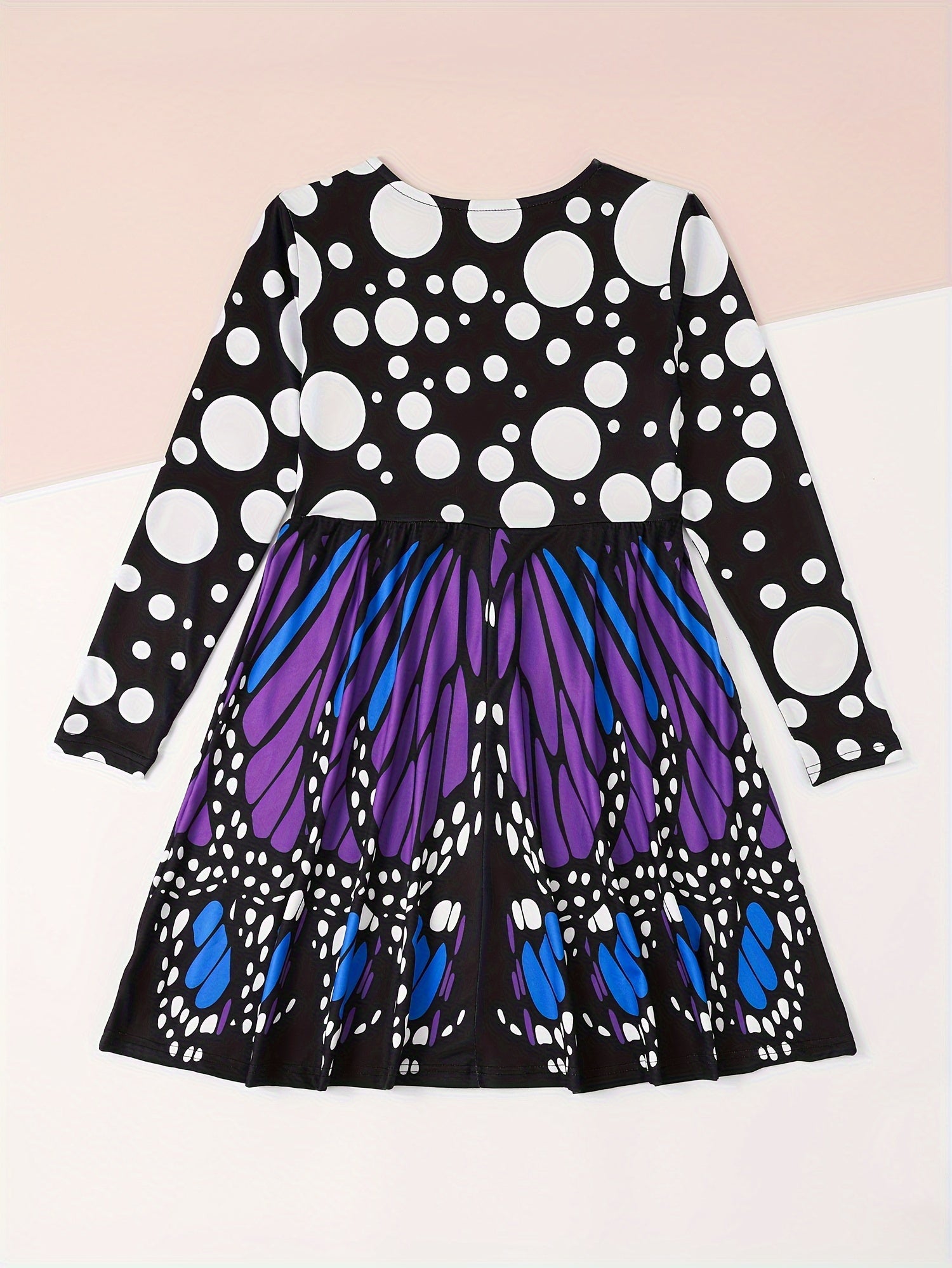 Butterfly Princess Cosplay Dress Polka Dot Print Dress