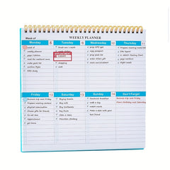 1pc Weekly Daily Calendar Planner Notepad Journal For School Office