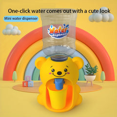 Kids Mini Water Dispenser Toy Cartoon Plastic Pretend Play Kitchen Accessory