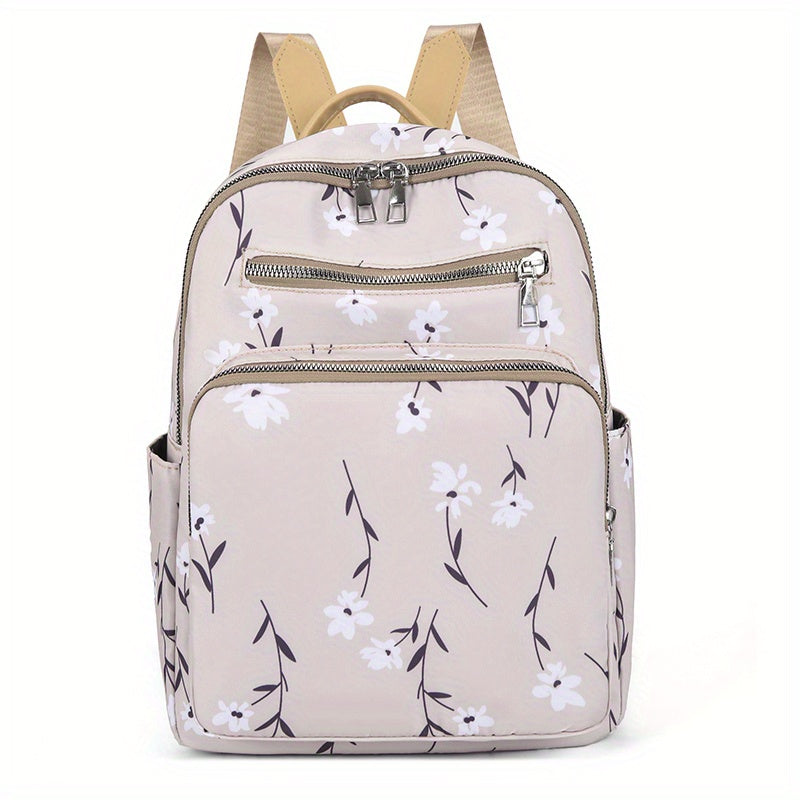 Flower Pattern Backpack Women School Bag Work Travel