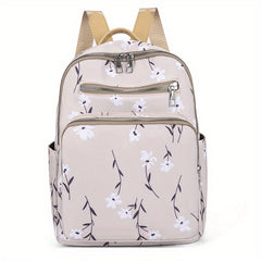 Flower Pattern Backpack Women School Bag Work Travel