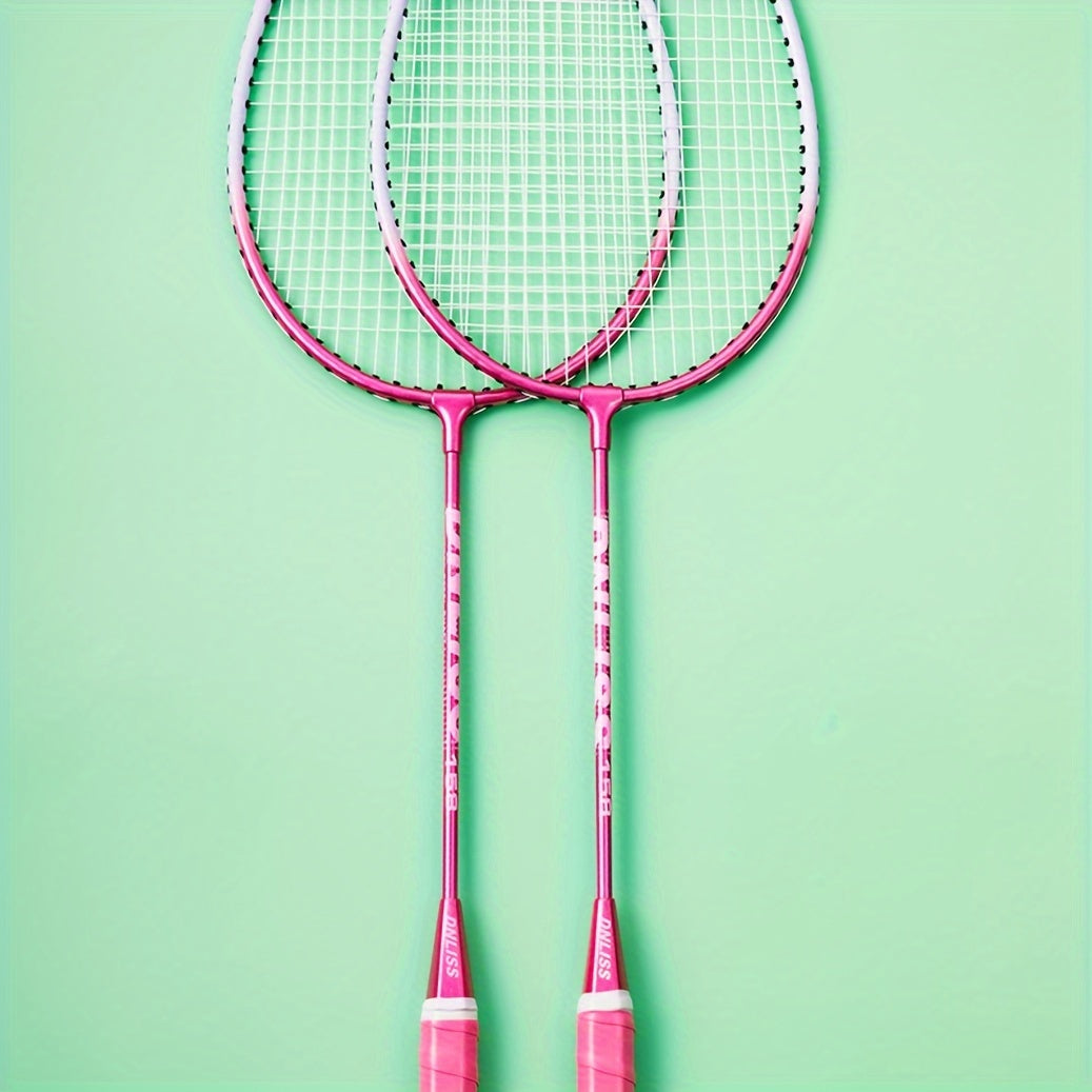 2pcs Aluminium Alloy Badminton Rackets for Training