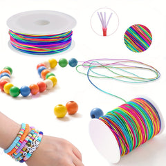 97m Stretchy Rainbow Elastic Cord for Jewelry Making Beading