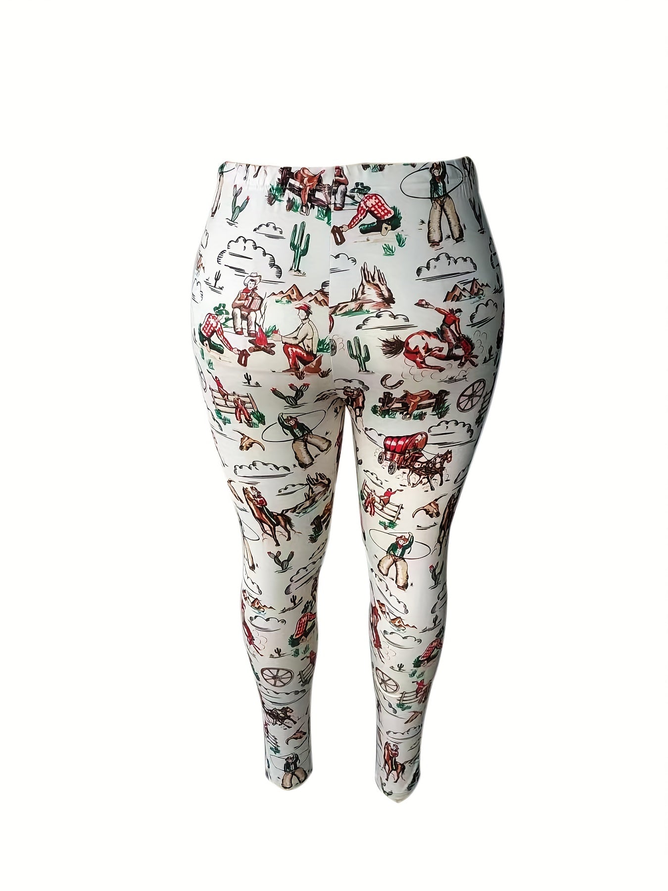  Western Style Pants Women's Plus All..lastic High Rise Skinny Trousers
