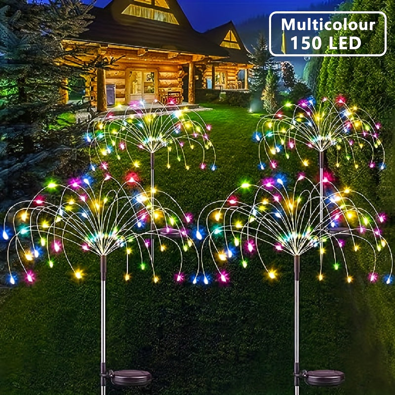 Solar Firework Lights 200 150 90 60 LEDs Waterproof Fairy Light