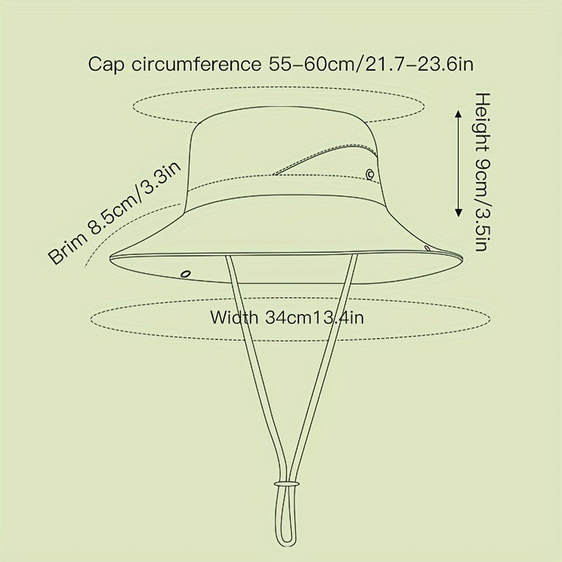 Summer Bucket Hat Breathable Large Brim Men Women