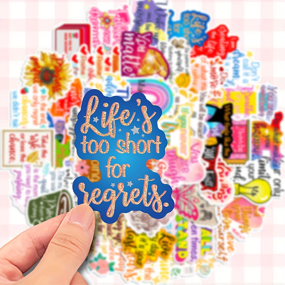 50 Inspirational Quotes Vinyl Stickers Self Adhesive DIY Journaling