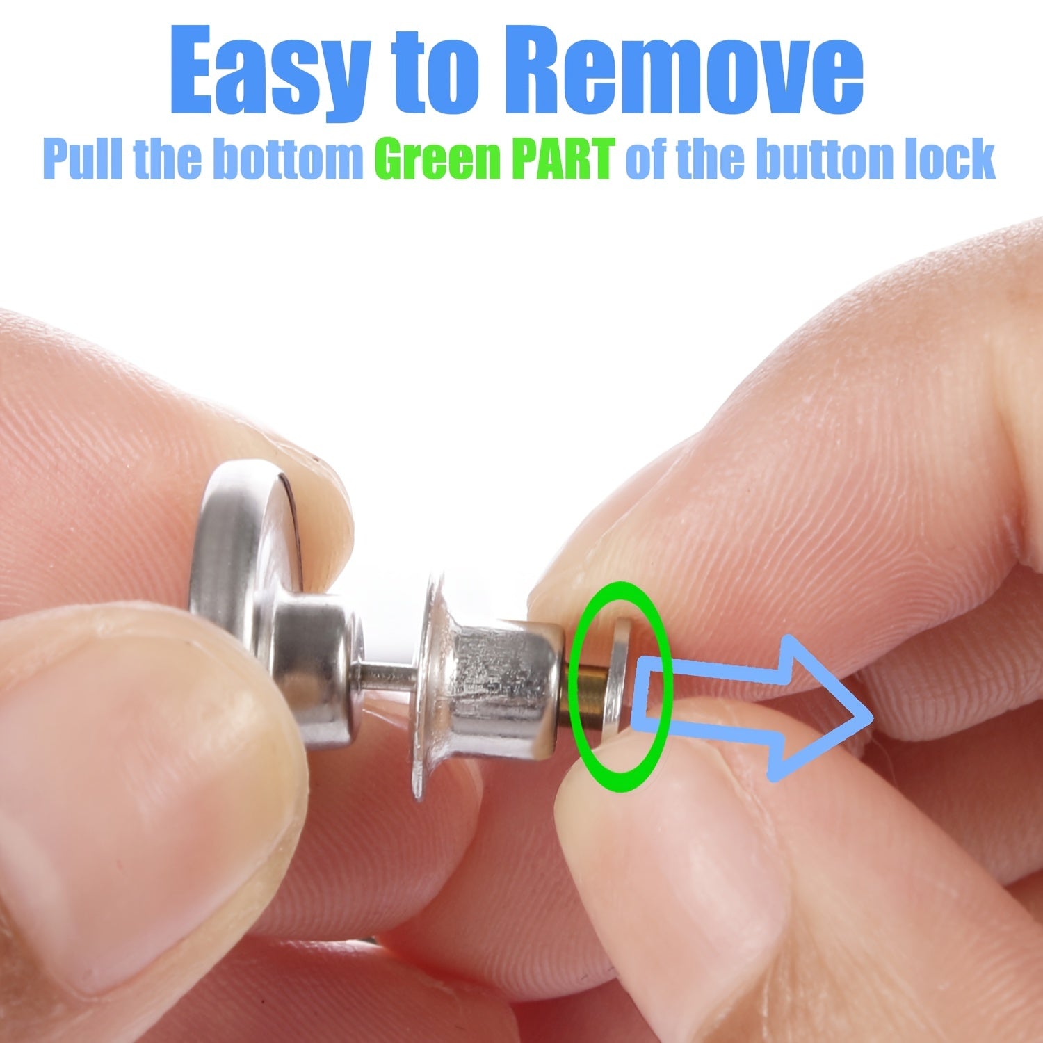 8 Piece Denim Button Pins For Jeans DIY