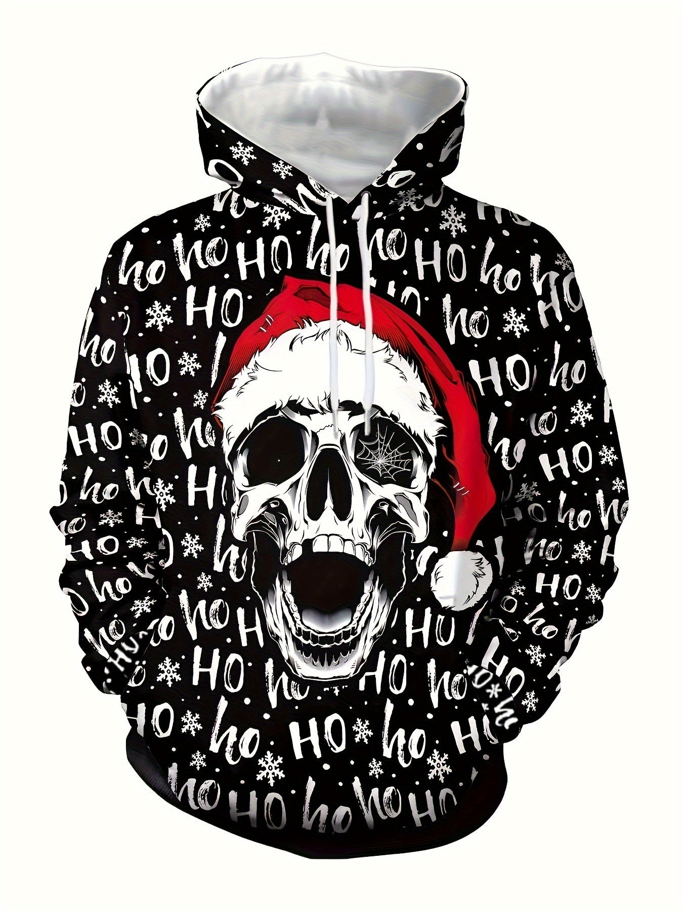 Christmas Santa Claus Print Hoodie Men's Pullover Hooded Sweatshirt