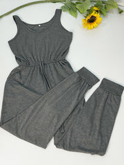Lace Up Tank Jumpsuit Women's Loungewear