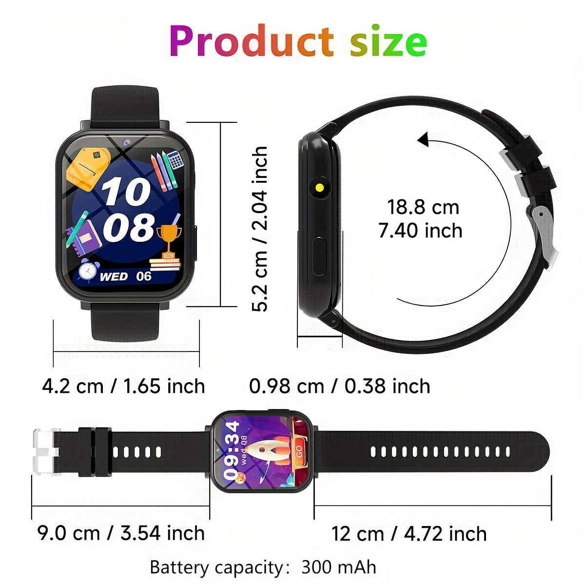 Kids Smart Watch with Educational Games & Camera Purple