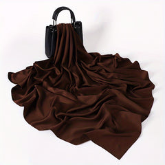 Solid Satin Beach Towel Square Scarf Hijab