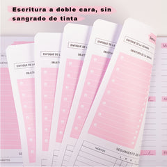 A5 Hardcover Coil Plan Book 52 Sheets Waterproof Student Business Notebook