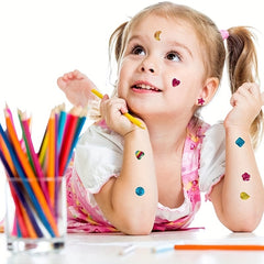 Kids Sticky Earrings 3D Gems Stickers Glitter Crystal Sticker Earrings For Girls