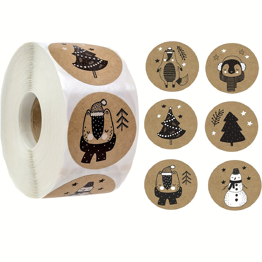 Christmas Theme Seal Labels Stickers - DIY Gift Baking