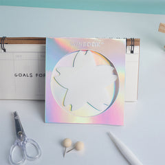 50pcs Heart-Shaped Flower Sticky Notes - Home Office School Message Sticker