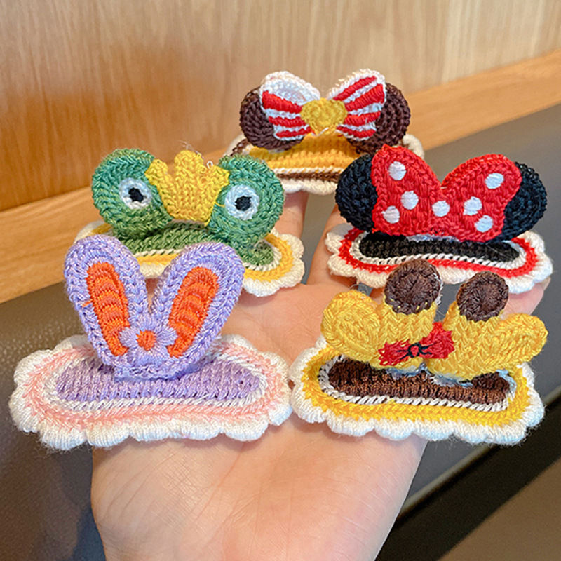 Wool Knitted Bow Children's Hair Clip