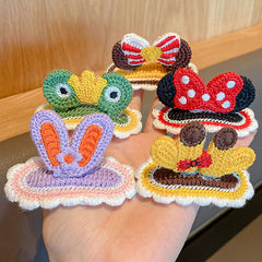 Wool Knitted Bow Children's Hair Clip