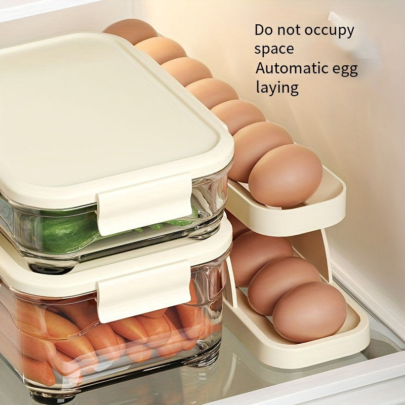Double Layer Egg Box Refrigerator Side Door Anti fall Egg Storage Box