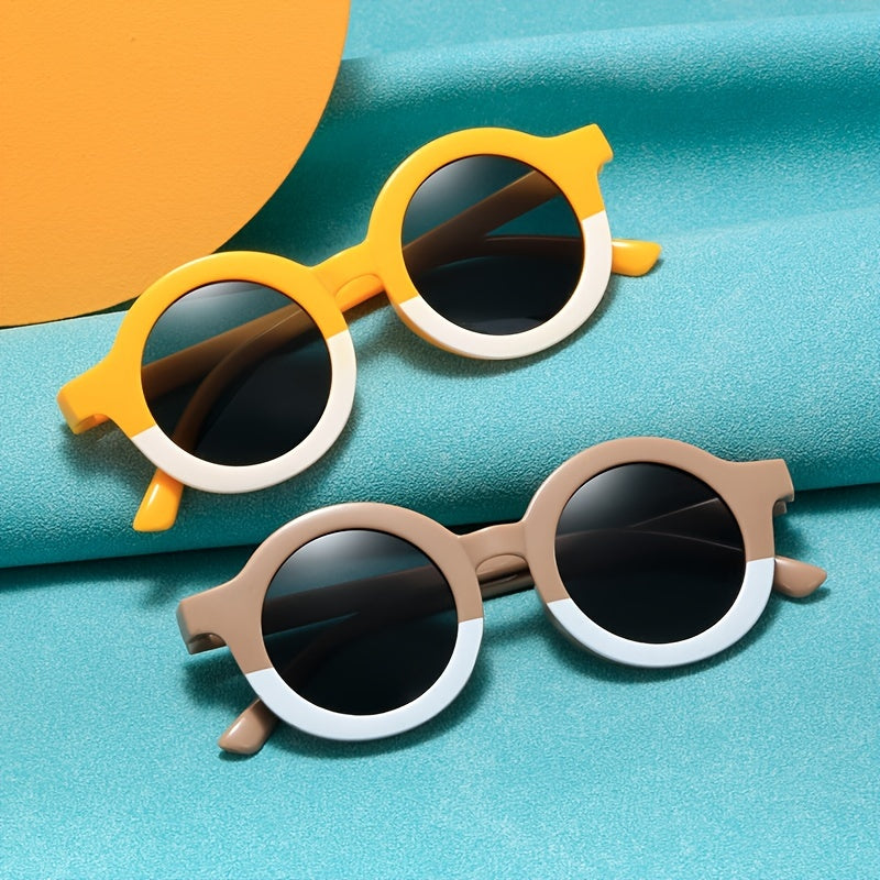Kids Leopard Print Sunglasses Round Frame Outdoor Activities