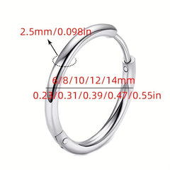 Boho Minimalist Hoop Earrings Stainless Steel 18K Plated Gift