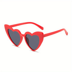 Heart Shaped Jelly Sunglasses Candy Peach Heart Y2K Cat Eye Women Sunglasses
