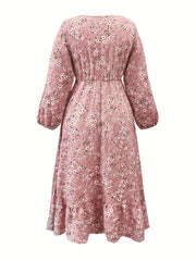  Ditsy Floral Print Maxi Dress