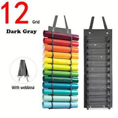 Vinyl Roll Holder 12 Compartment Storage Organizer Rack Wall Mount