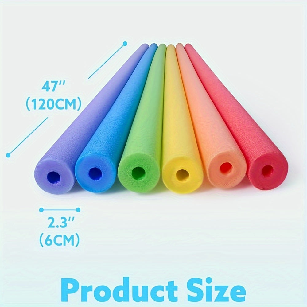 Vibrant Pool Noodles 3pcs Foam Durable PVC Swimming Accessories Mixed Colors