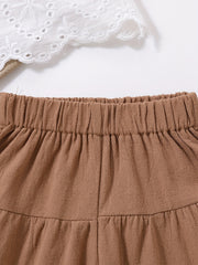 Baby Girls Cotton Cami Crop Top & Pants Set