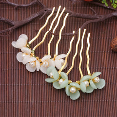 Hanfu Accessories Hair Comb Hairpin Flower Headdress for Women