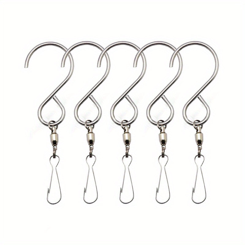 5pcs Stainless Steel Swivel Hooks for Hanging Wind Spinners/Bird Feeders