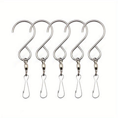 5pcs Stainless Steel Swivel Hooks for Hanging Wind Spinners/Bird Feeders