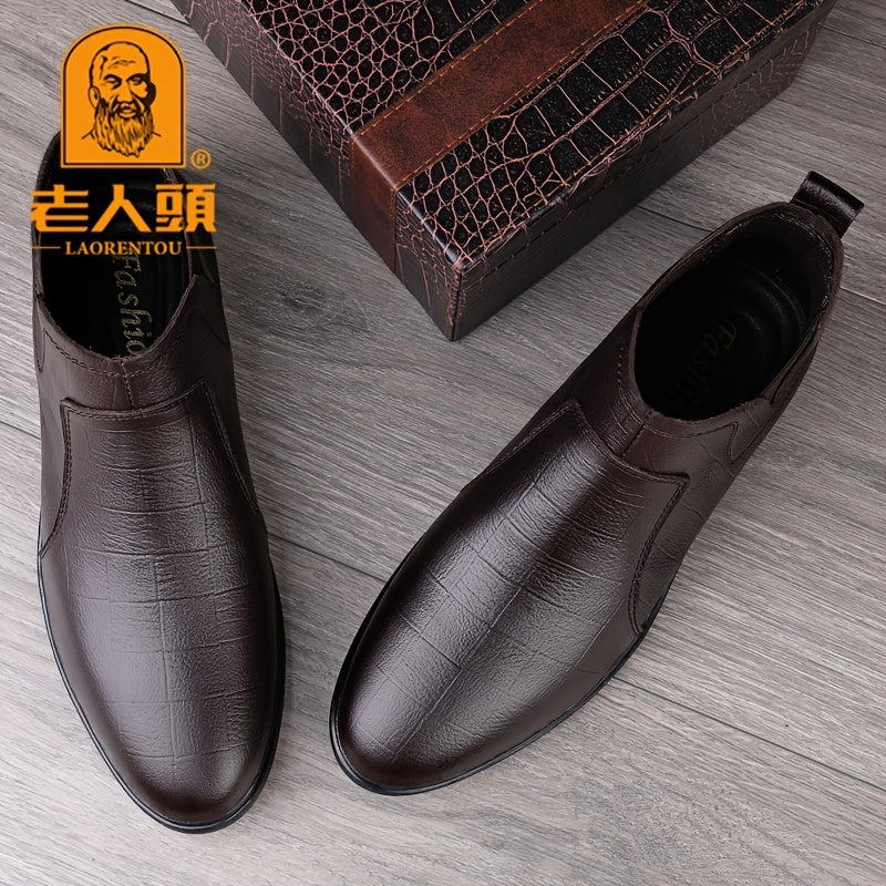 Men's Low Heel Chelsea Boots Casual Slip on Walking Shoes