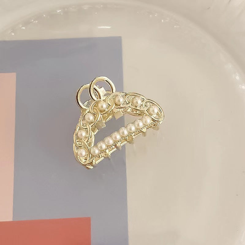 Alloy Hair Clips Pearl Pentagram Small Grab Clip Hair Accessories