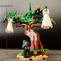 Halloween Pumpkin Ghost Building Scene Model