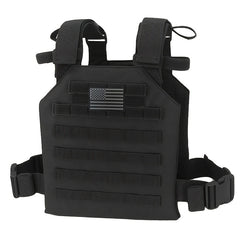 Adjustable Lightweight Molle Vest with Flag Patch