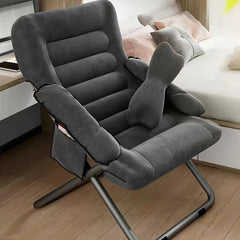 Lazy Small Sofa Computer Chair Folding Stool with Back