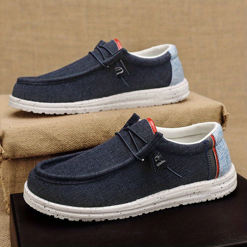 Men's Lightweight Slip On Casual Shoes Breathable Canvas Spring Summer