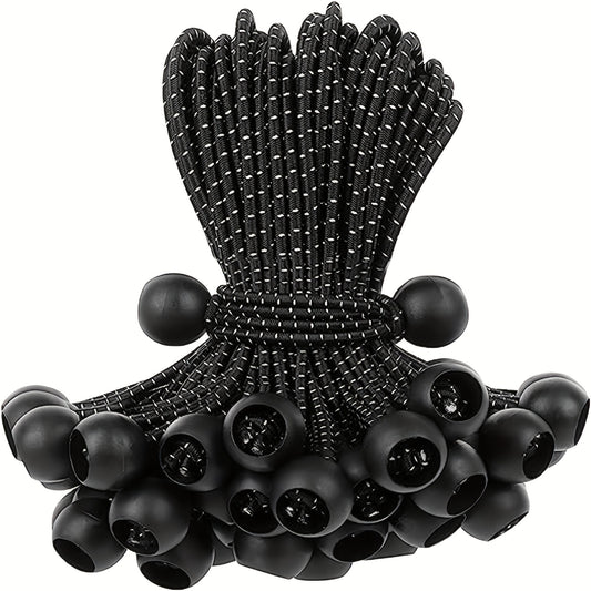 20pcs 15-24cm Bungee Cords with Balls for Camping Tents Tarp Canopy