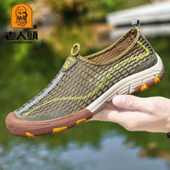 LAORENTOU Men's Breathable Slip On Casual Shoes Non slip Soft Sole Sneakers