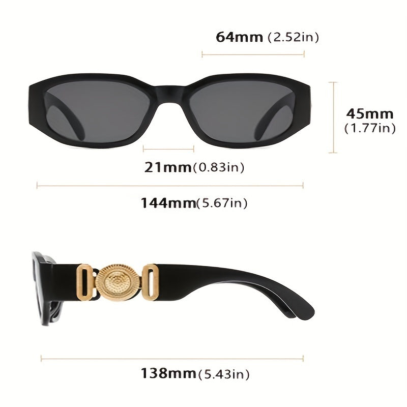 Polygonal Sunglasses Vintage Women Sports Tennis Eyeglasses