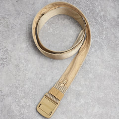 Men's Tactical Leather Belt with Zipper - Outdoor Belt