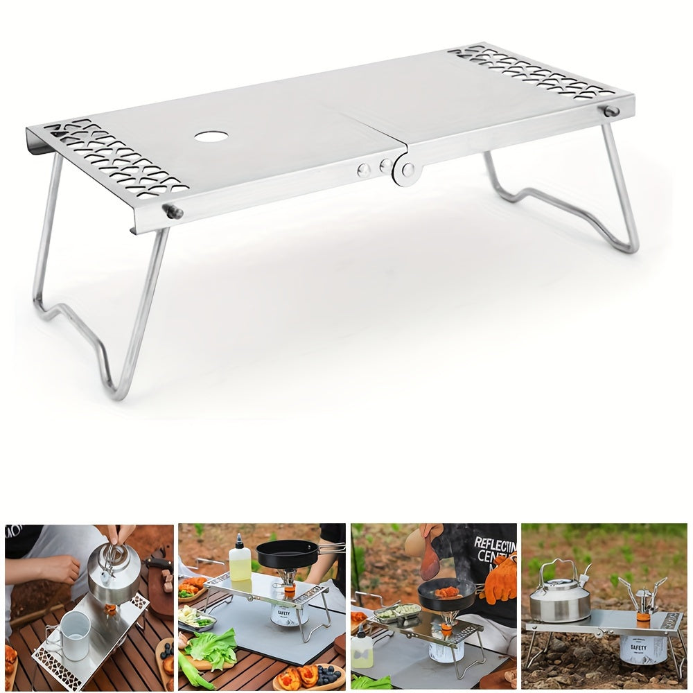 Portable Stainless Steel Camping Stove Table for Picnic