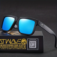 Heat Wave High Polarized Sunglasses Square Conjoined Lens UV400