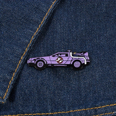 Purple Armed Car Enamel Pins Metal Paint Badges