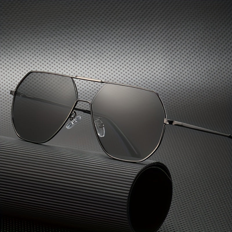 Men's Polarized Sunglasses Lightweight Metal Frame Driving Fishing Glasses