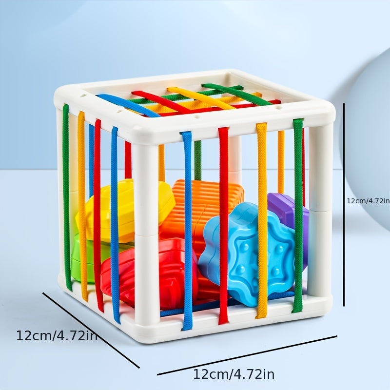 Shape Sorter Cube Toy for Kids - Motor Skills Training