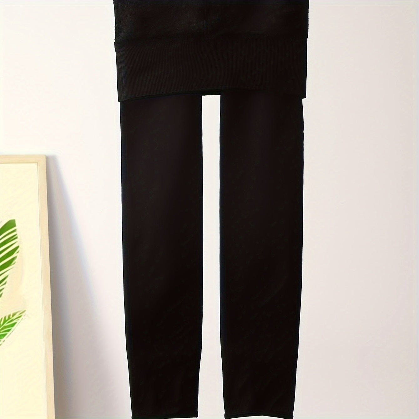 Plush Lined Tights Opaque High Waist Thermal Leggings Women's Stockings
