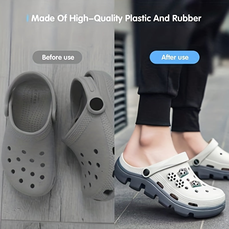 6 Pcs Soccer Shoe Charms PVC 3D Football Shoe Charms Sport Accessory Decoration